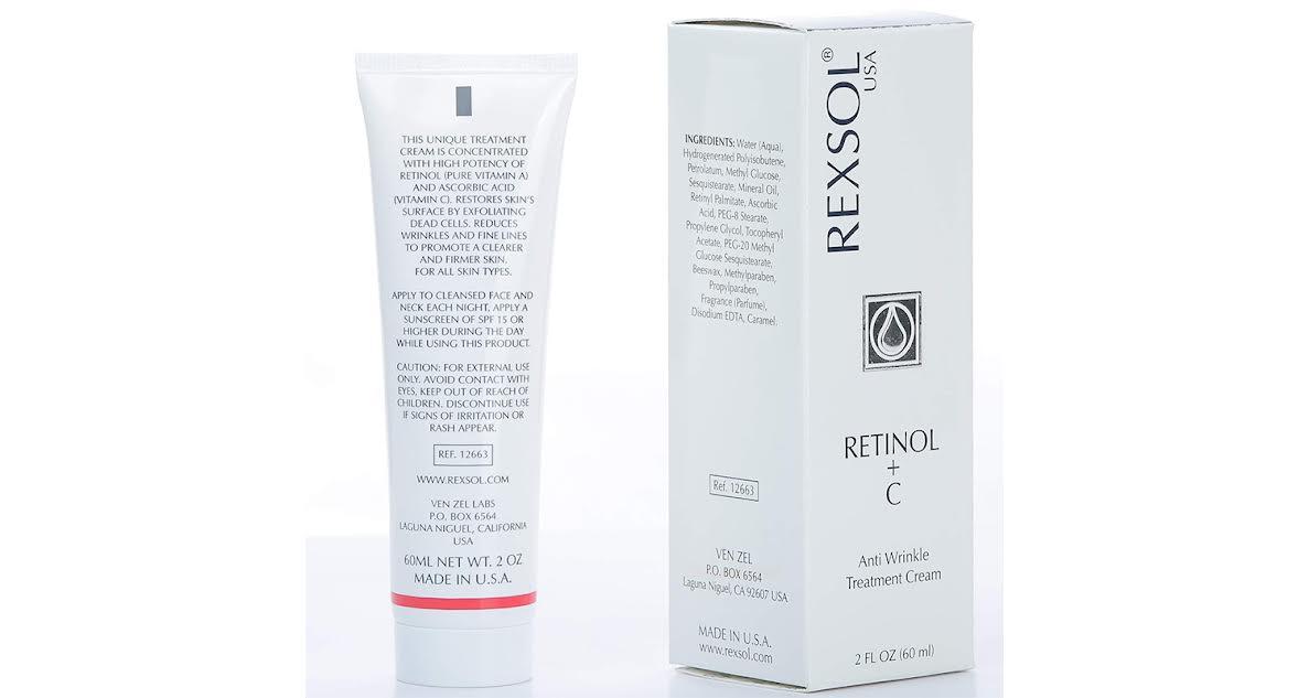 Rexsol Retinol + C tube and packaging